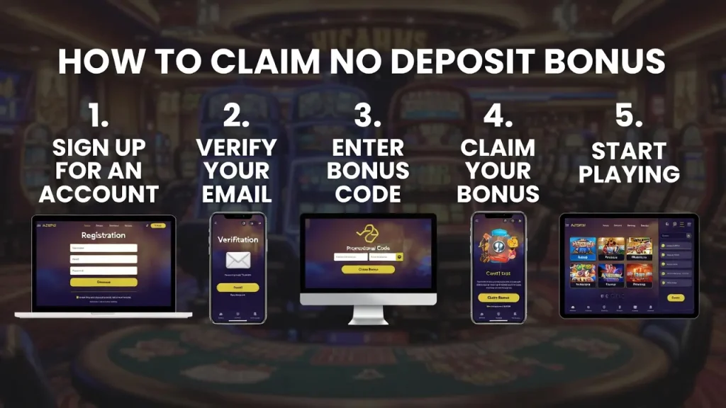Step-by-step guide to claiming a no deposit bonus at Canadian online casinos